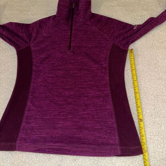 Columbia Womens Purple Fuchsia Fleece Quarter Zip Sweatshirt Size Medium - Picture 10 of 12